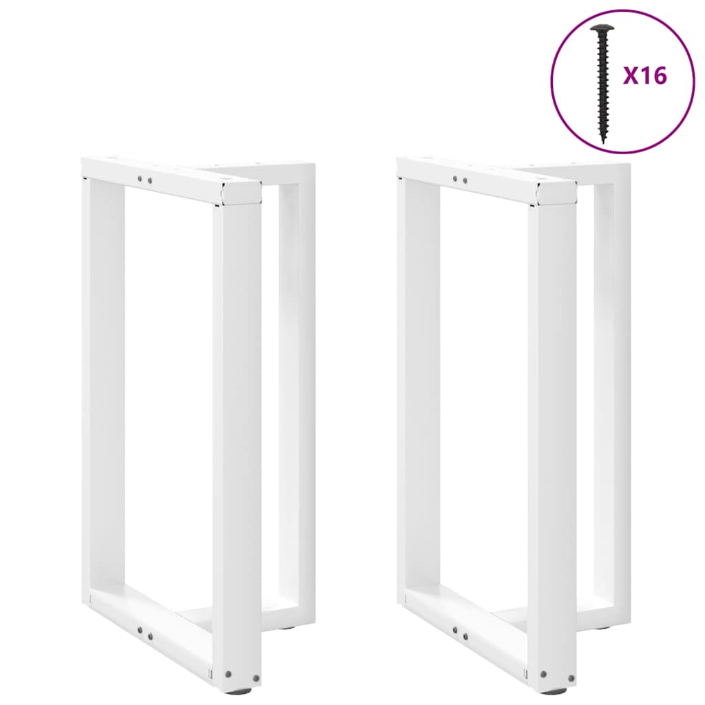 Bartafelpoten 2 st T-vormig 60x35x(90-91) cm staal wit