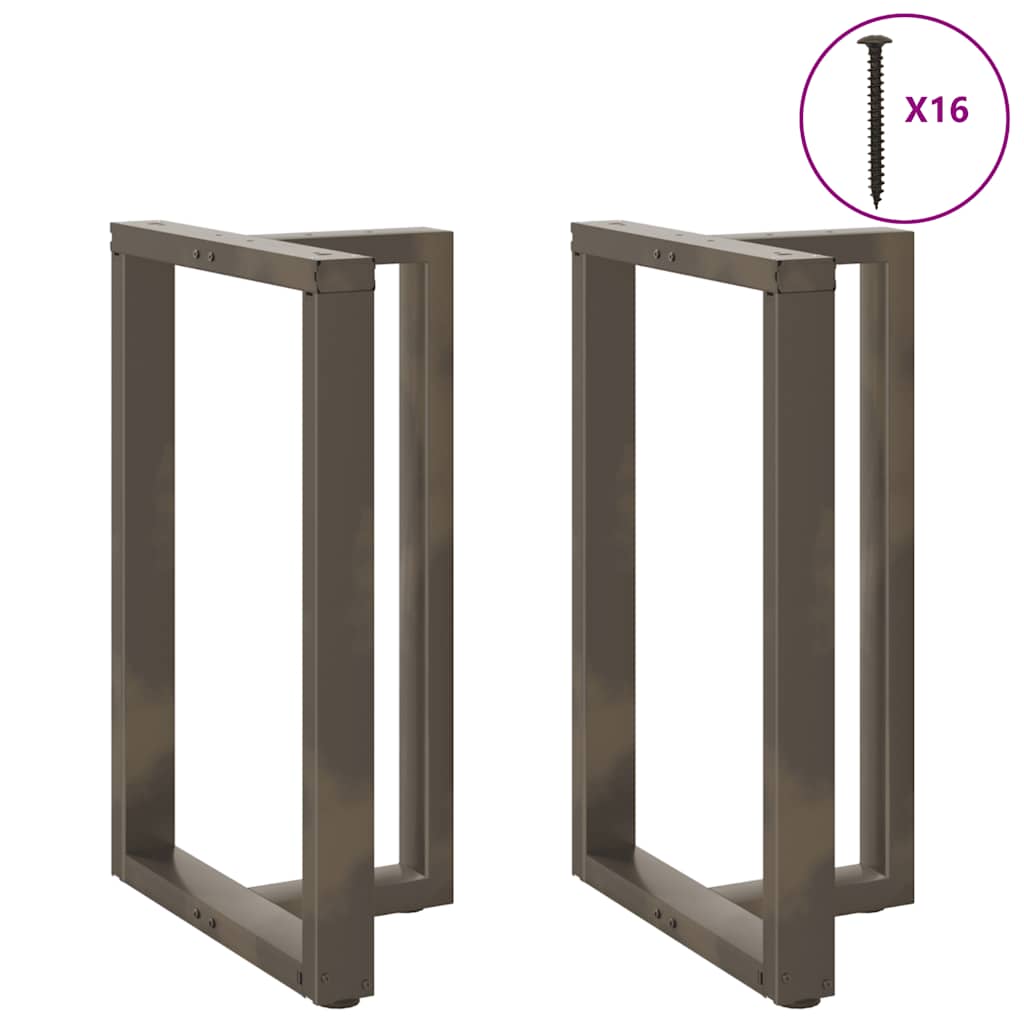 Bartafelpoten 2 st T-vormig 60x35x(90-91) cm staal naturel