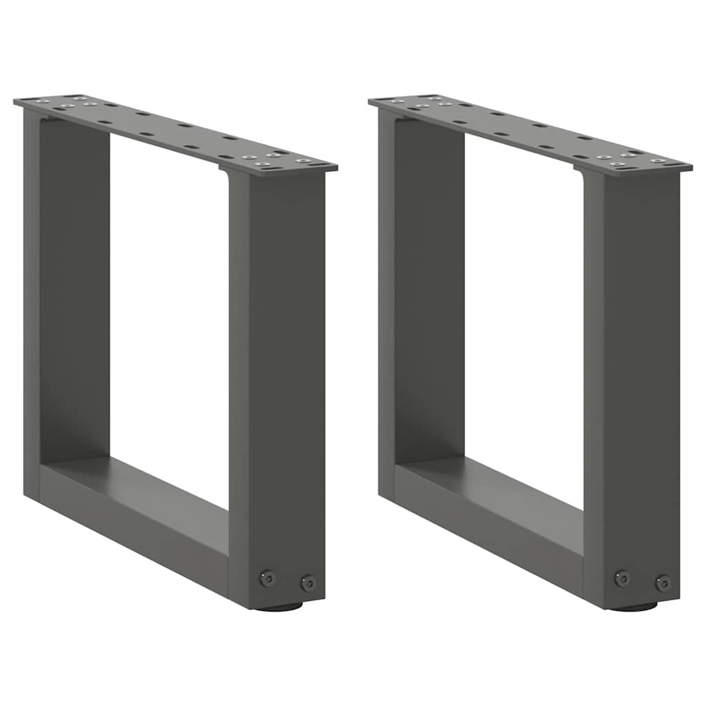 Salontafelpoten 2 st U-vormig 40x(30-31) cm staal antraciet