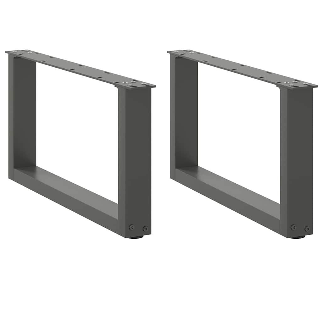 Salontafelpoten 2 st U-vormig 70x(30-31) cm staal antraciet – afbeelding 1