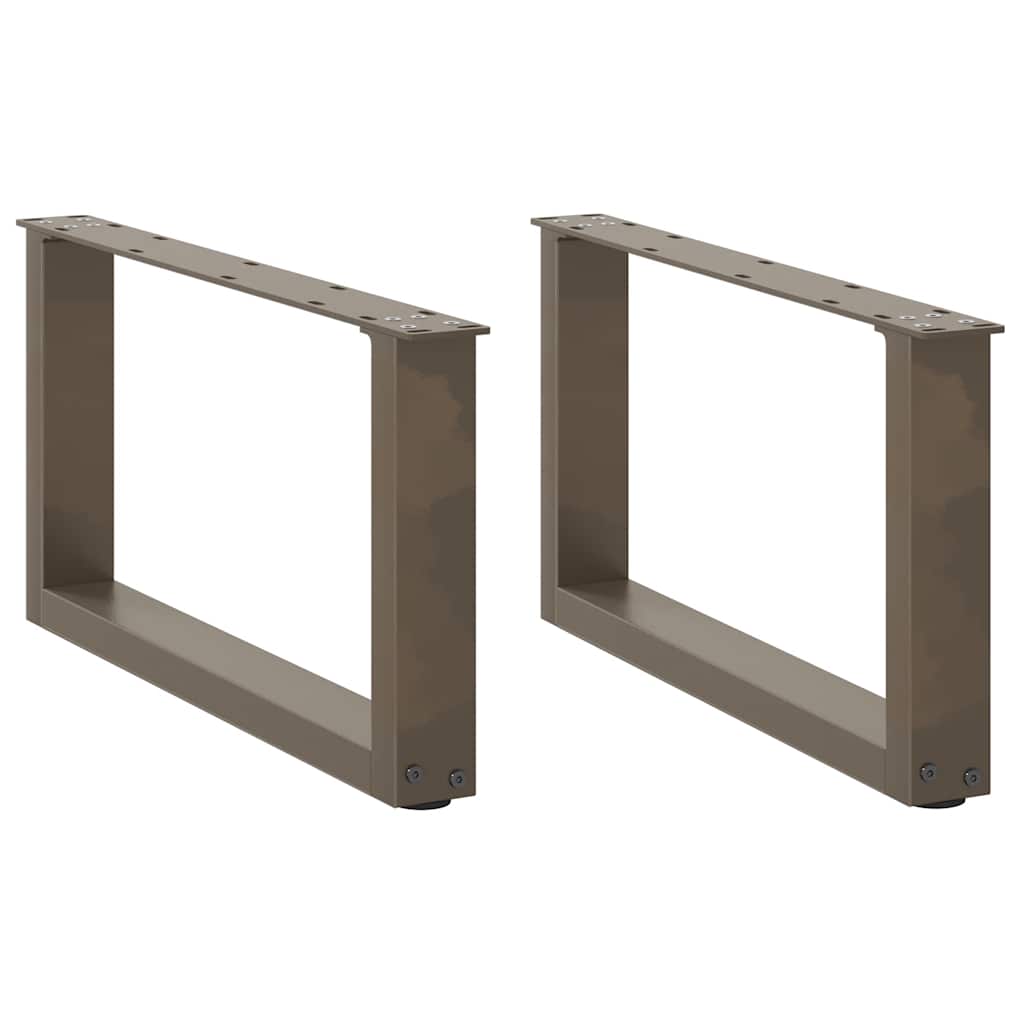Salontafelpoten 2 st U-vormig 70x(30-31) cm staal naturel