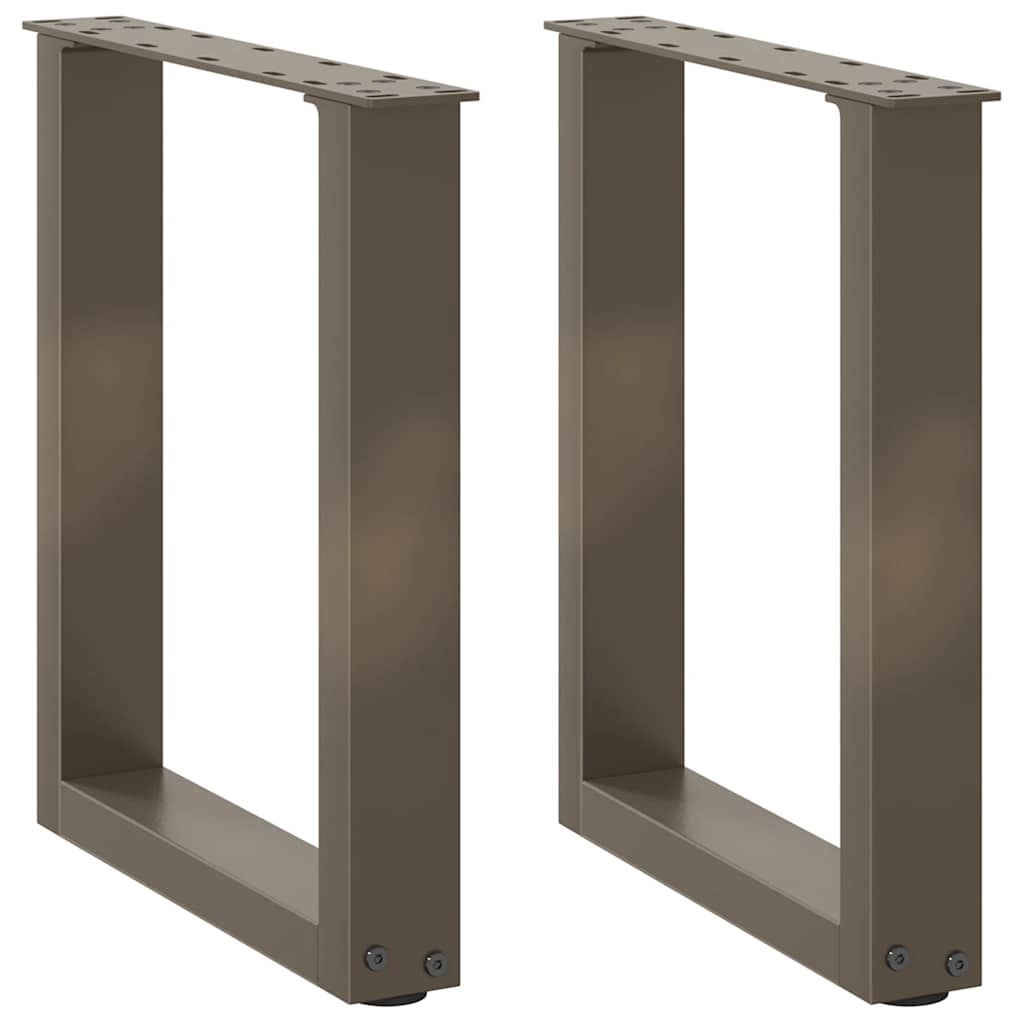 Salontafelpoten 2 st U-vormig 28x(42-43) cm staal naturel
