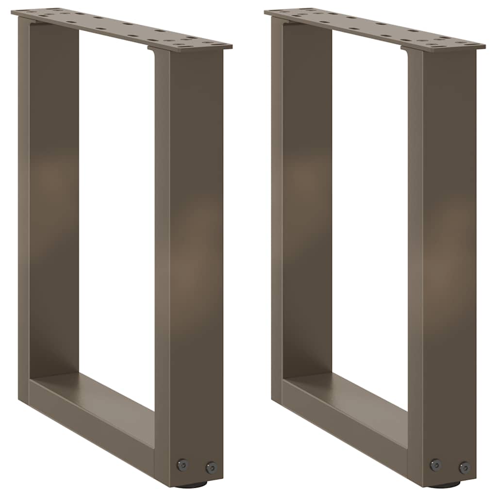 Salontafelpoten 2 st U-vormig 38x(42-43) cm staal naturel