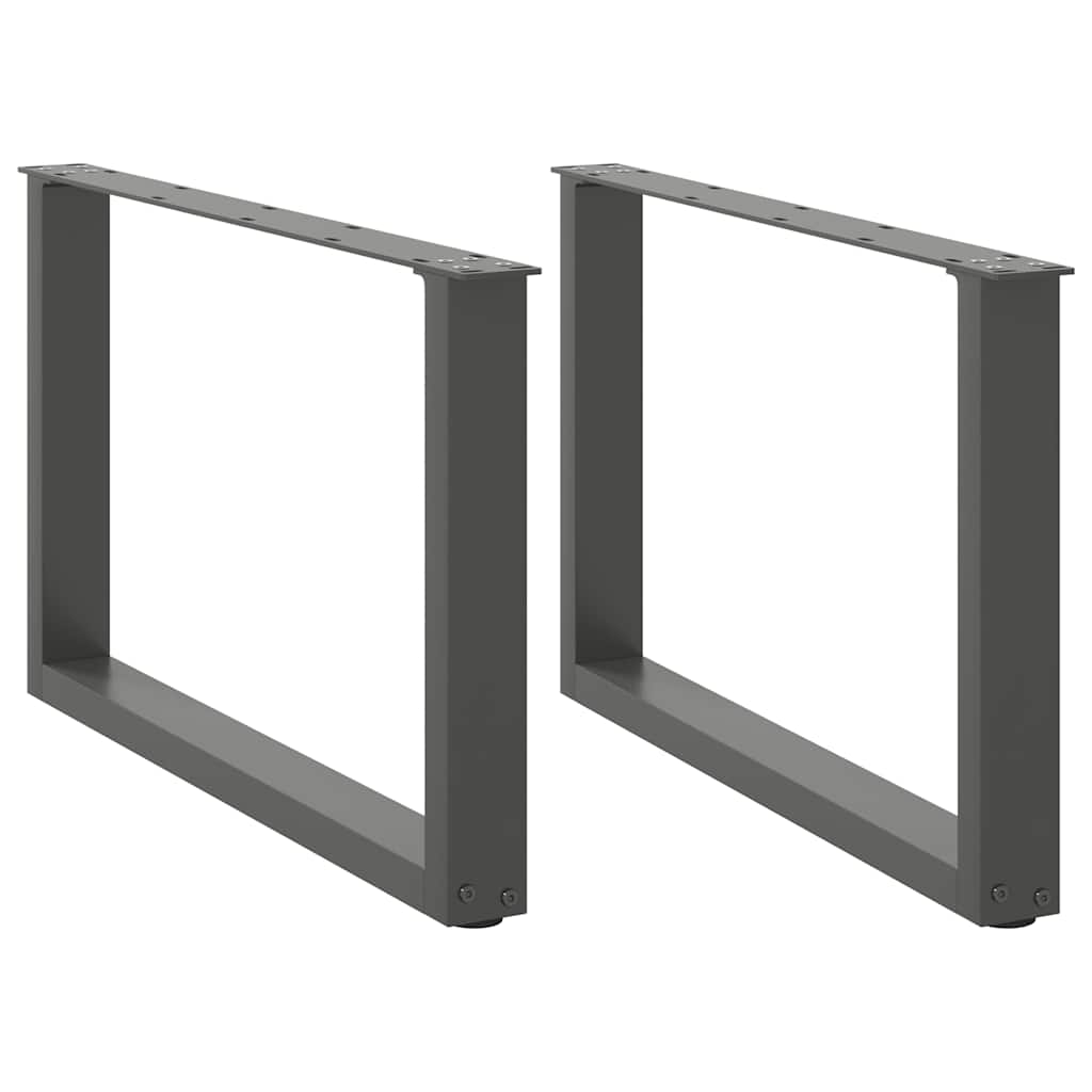 Salontafelpoten 2 st U-vormig 60x(42-43) cm staal antraciet