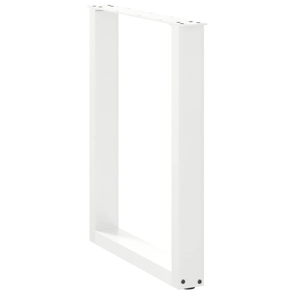 Eettafelpoten 2 st U-vormig 60x(72-73) cm staal wit – afbeelding 4