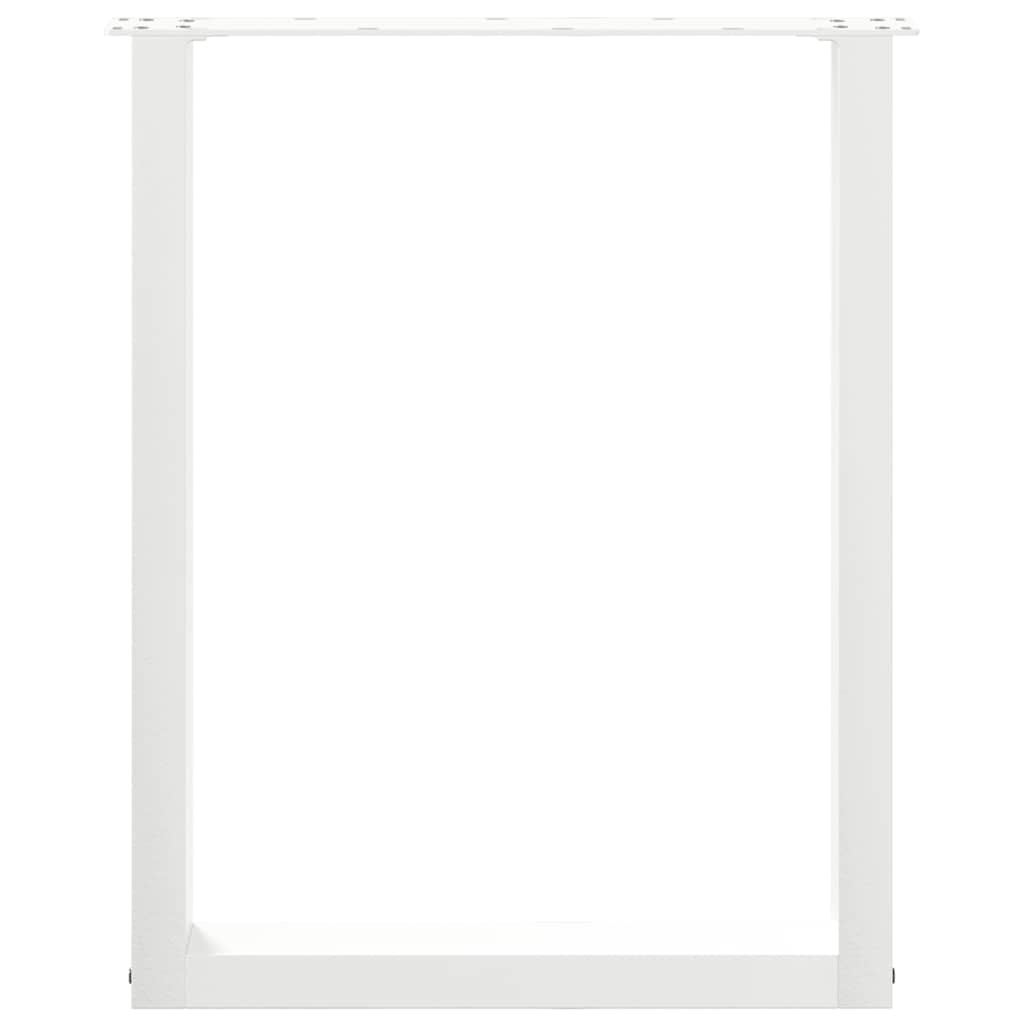 Eettafelpoten 2 st U-vormig 60x(72-73) cm staal wit – afbeelding 5