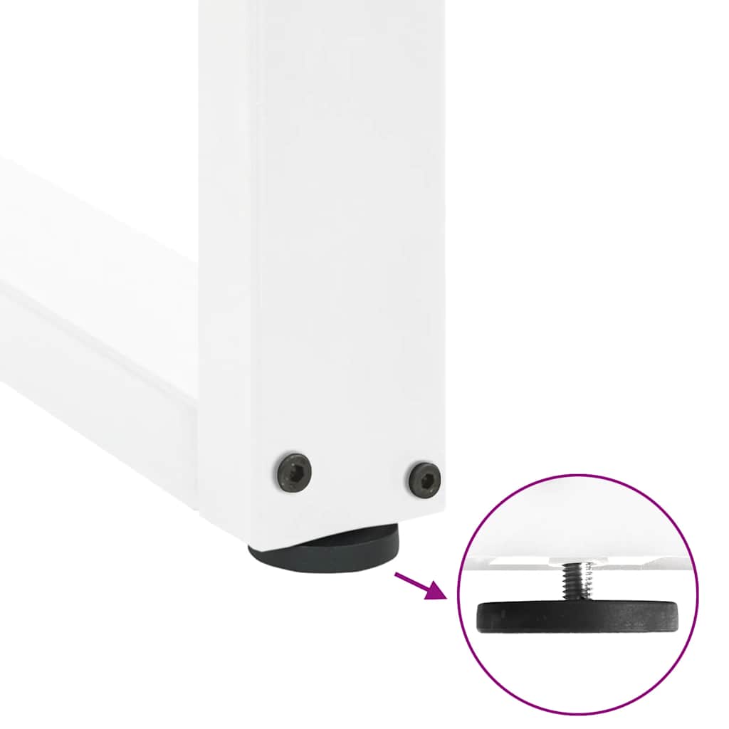 Eettafelpoten 2 st U-vormig 60x(72-73) cm staal wit – afbeelding 9