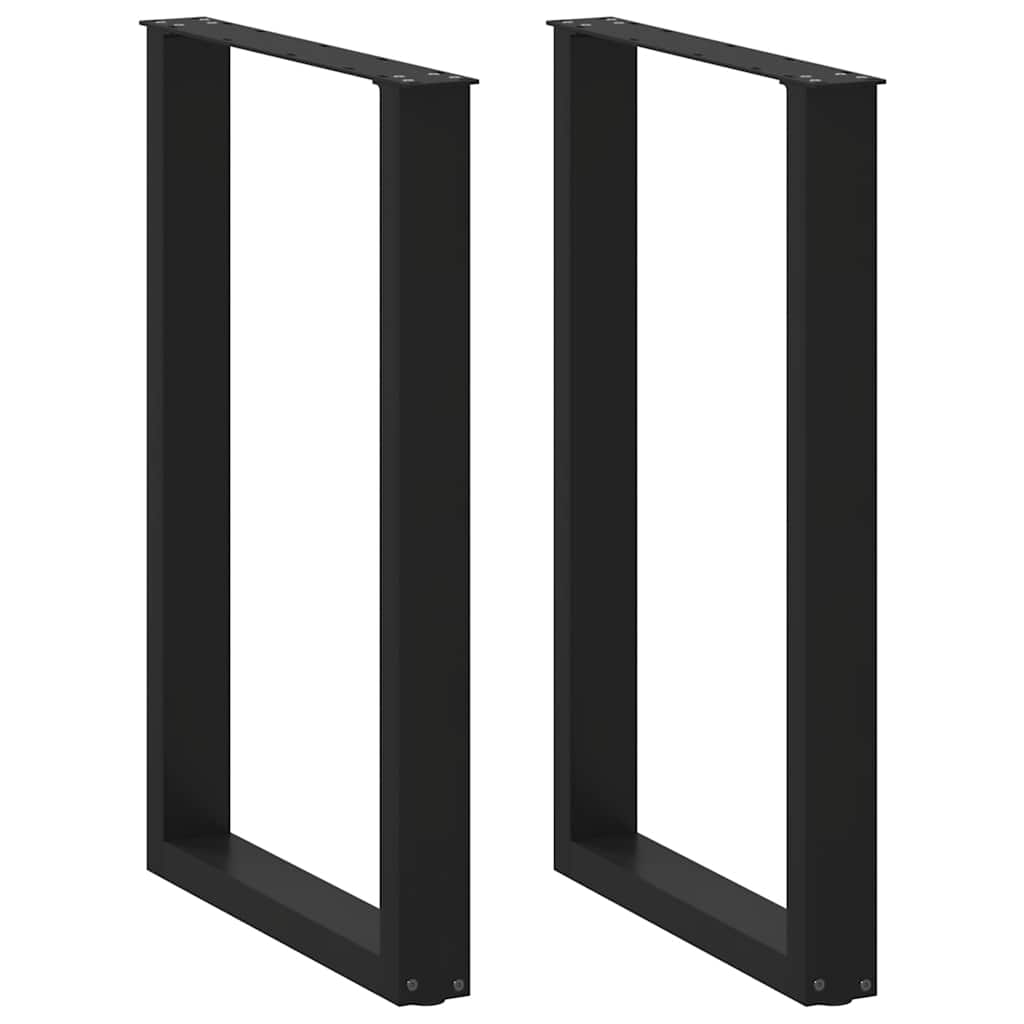 Bartafelpoten 2 st U-vormig 60x(90-91) cm staal zwart