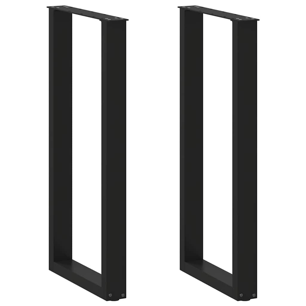 Bartafelpoten 2 st U-vormig 40x(100-101) cm staal zwart