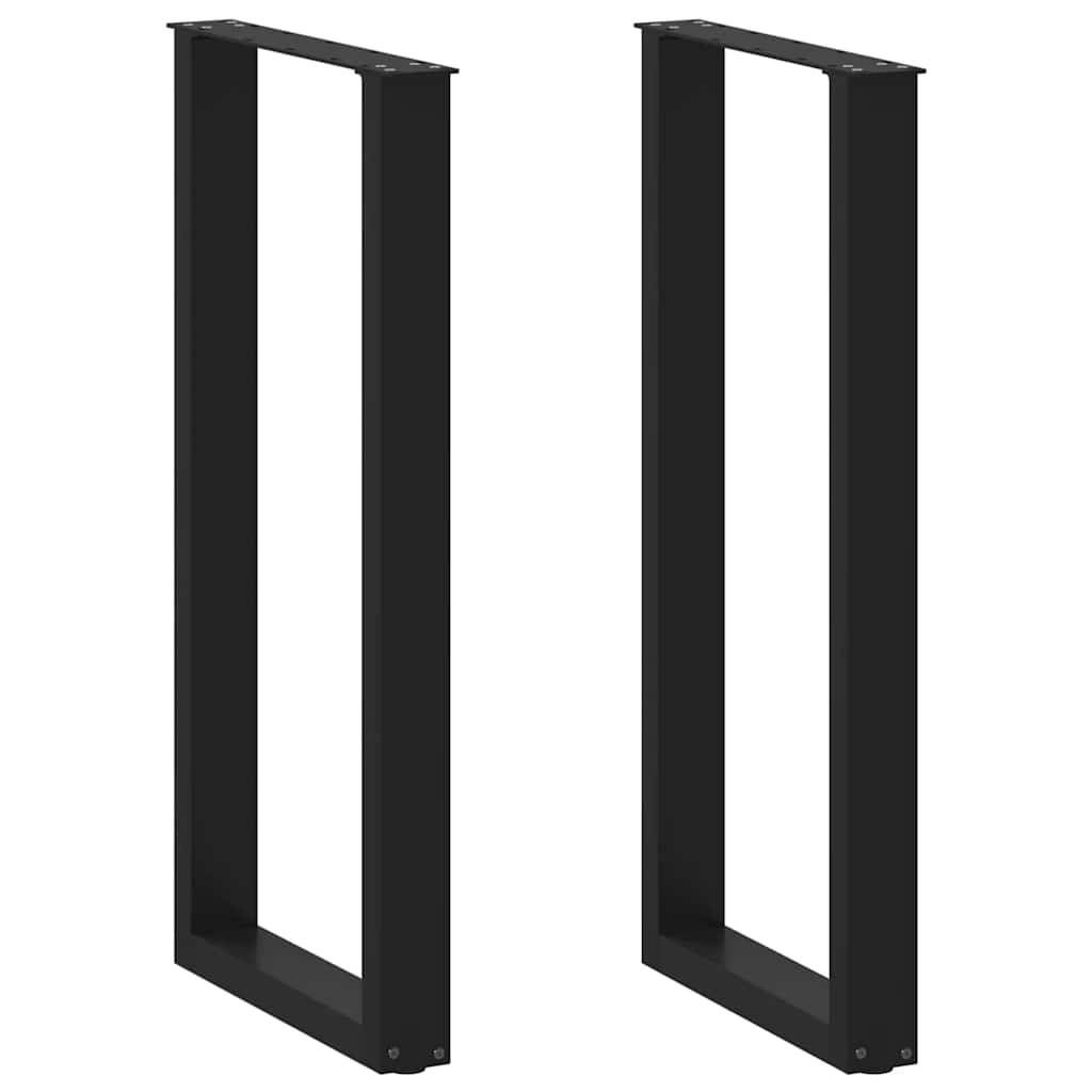Bartafelpoten 2 st U-vormig 50x(100-101) cm staal zwart