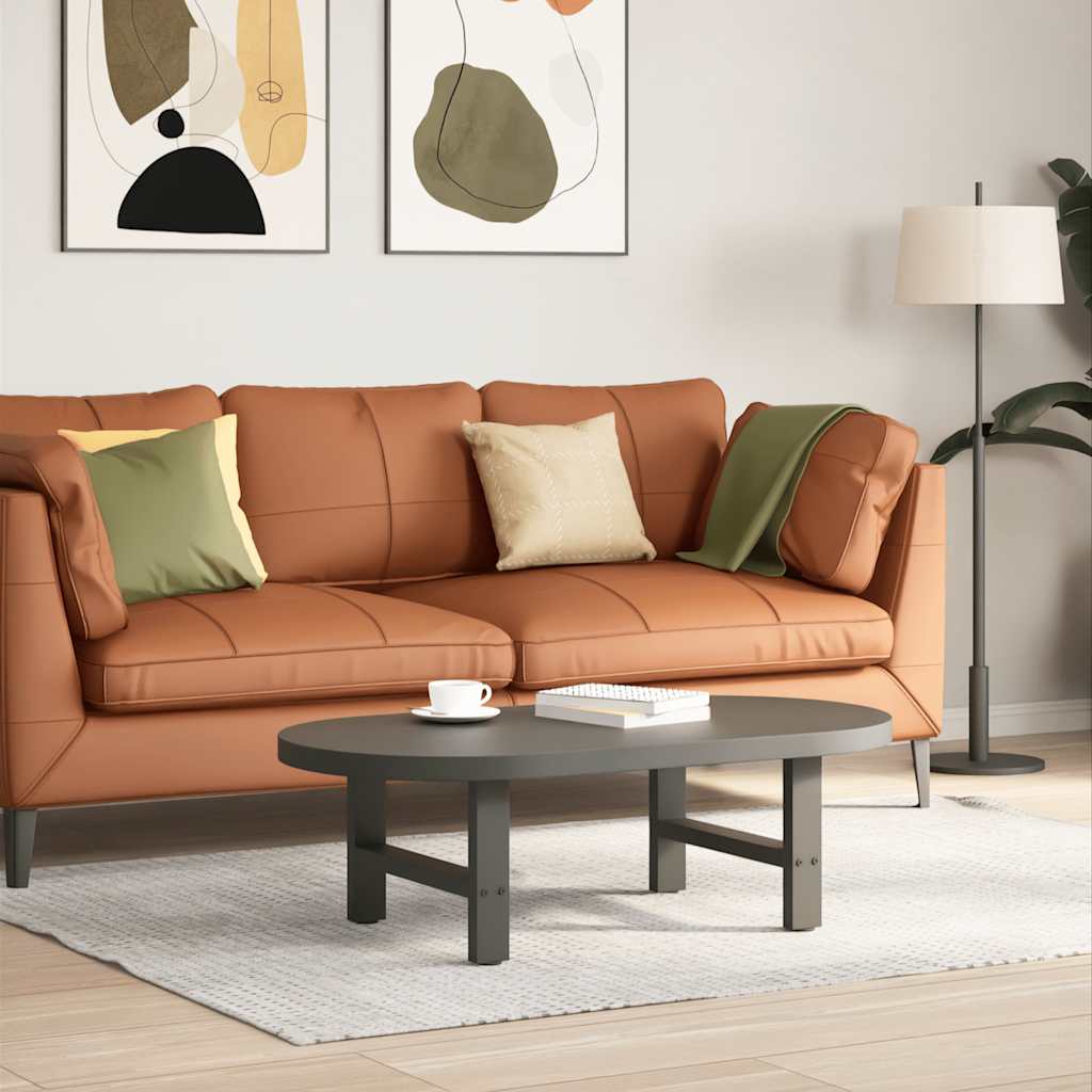 Salontafelpoten 2 st 50x(30-31) cm staal antracietkleurig