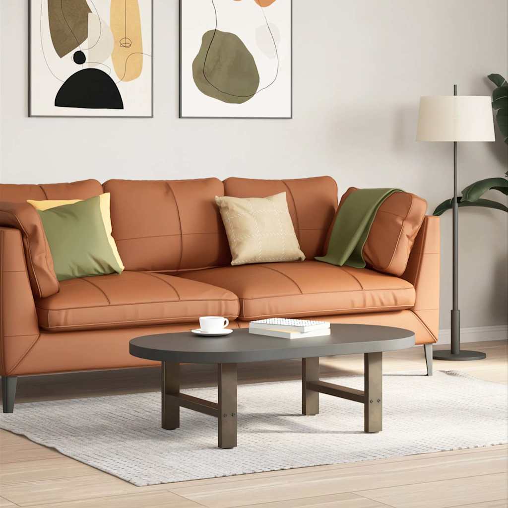 Salontafelpoten naturel staal 2 st 50x(30-31) cm staal