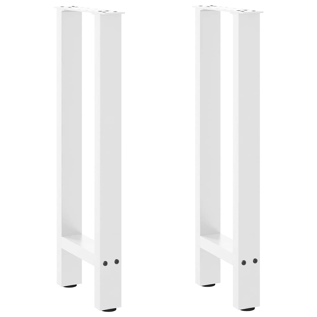 Console tafelpoten 2 st 38x(72-73) cm staal wit