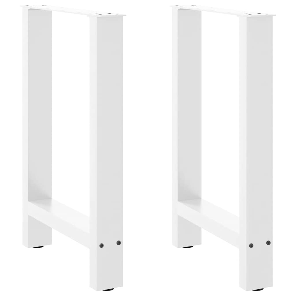 Eettafelpoten 2 st 50x(72-73) cm staal wit