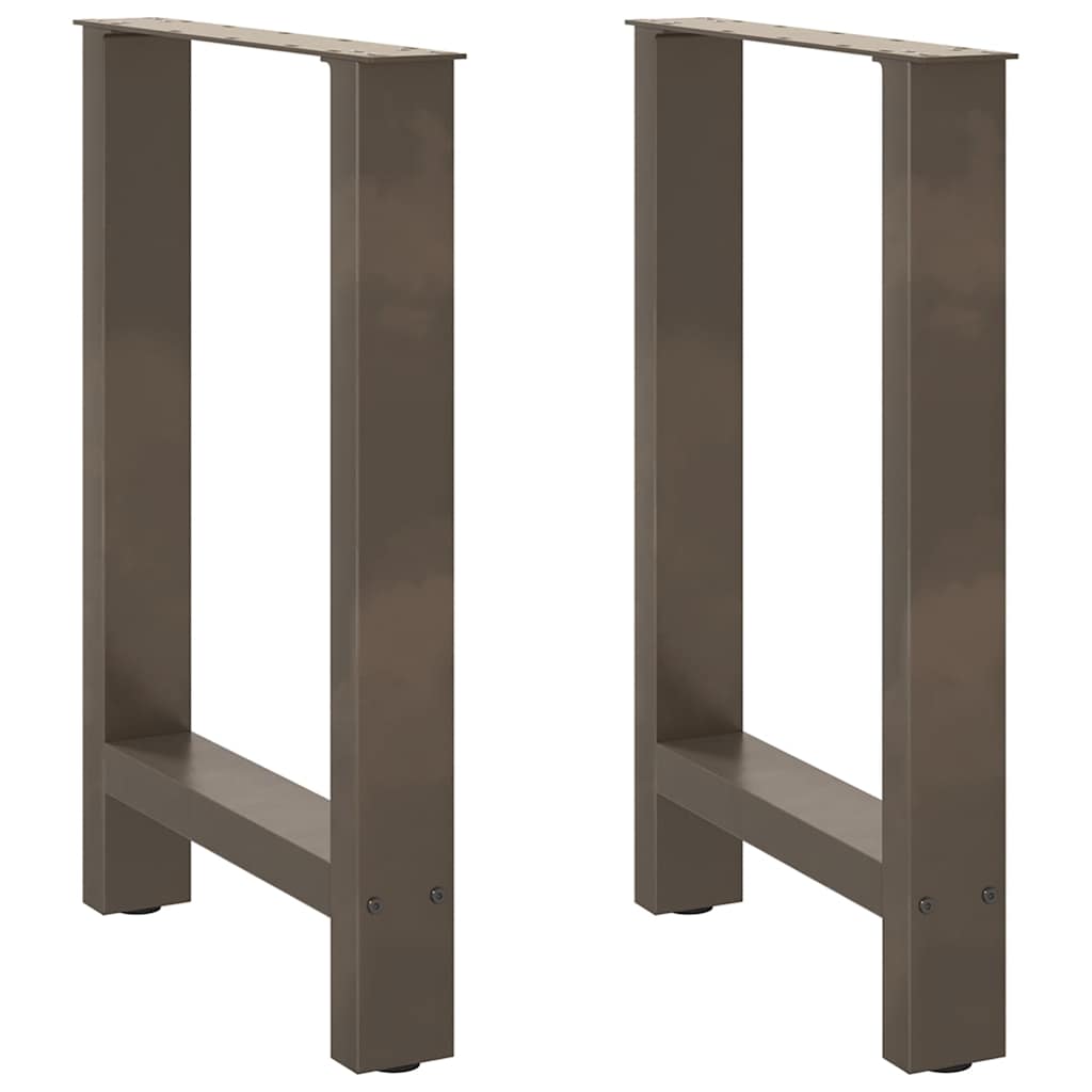 Eettafelpoten 2 st 50x(72-73) cm staal naturel