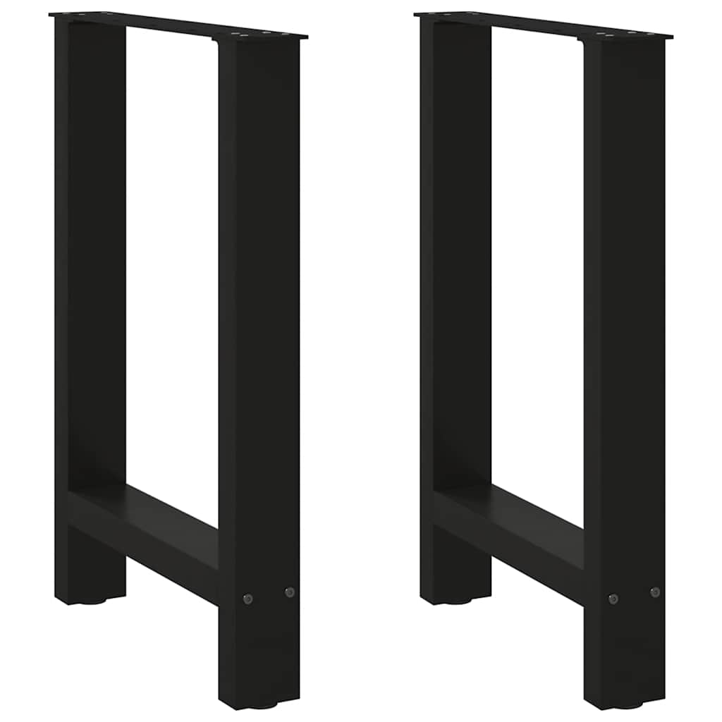 Eettafelpoten 2 st 60x(72-73) cm staal zwart