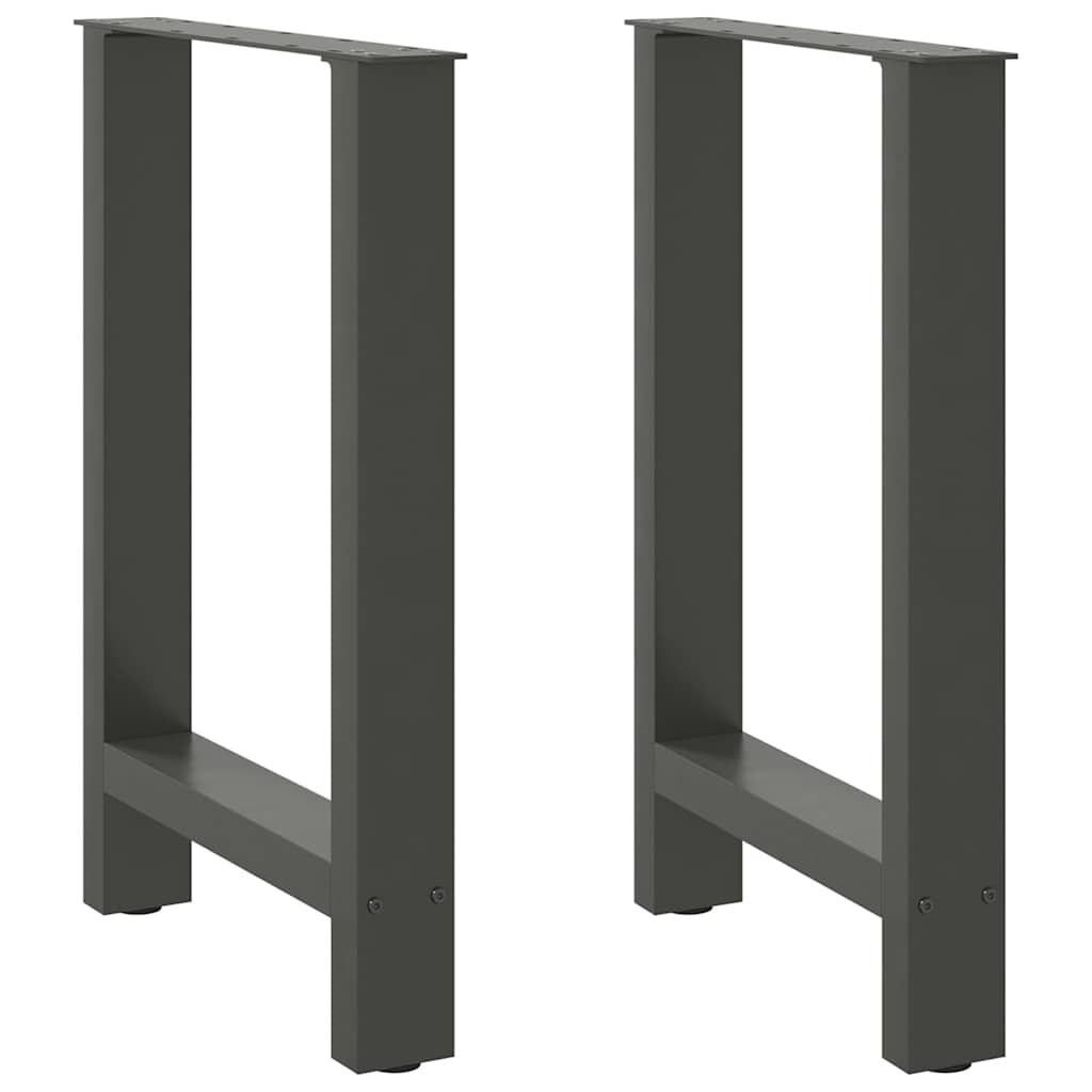 Eettafelpoten 2 st 60x(72-73) cm staal antraciet