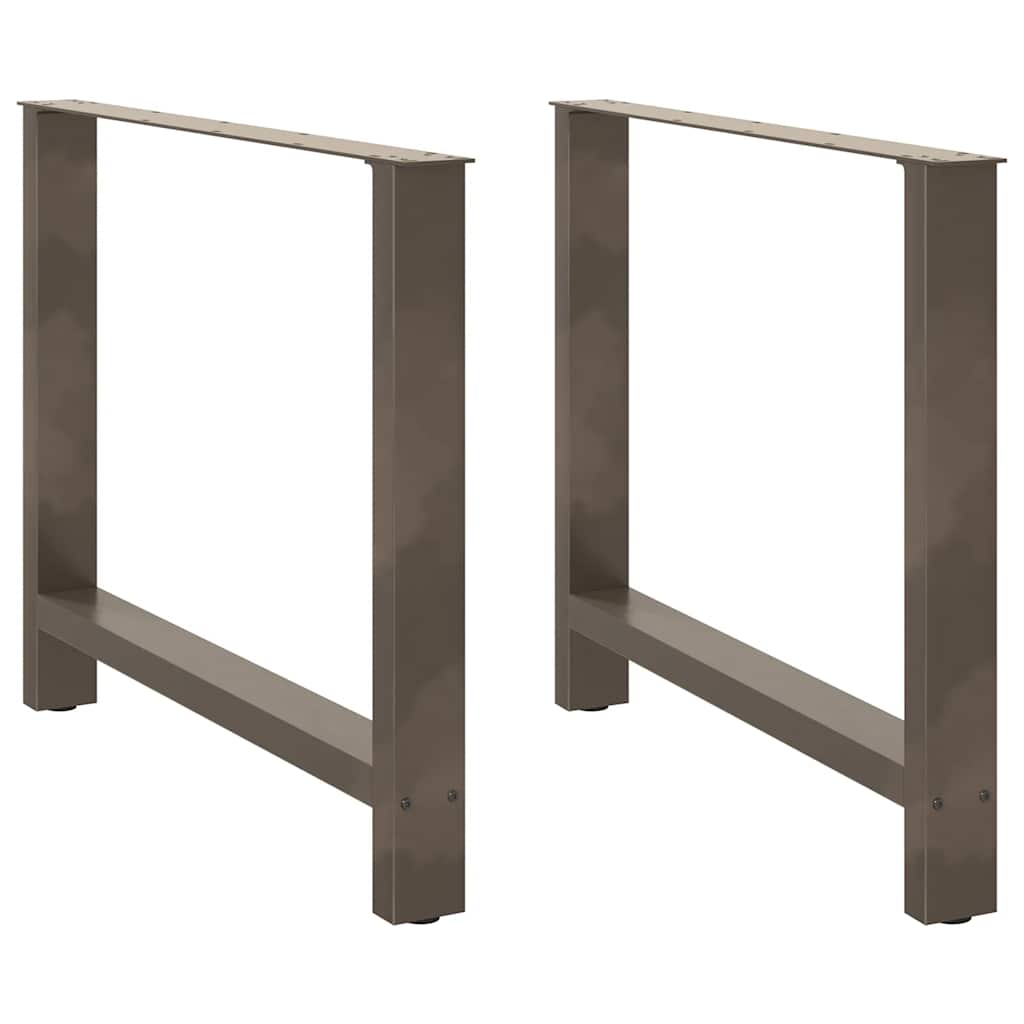 Eettafelpoten 2 st 90x(72-73) cm staal naturel