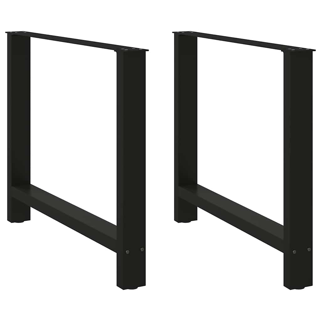 Eettafelpoten 2 st 100x(72-73) cm staal zwart