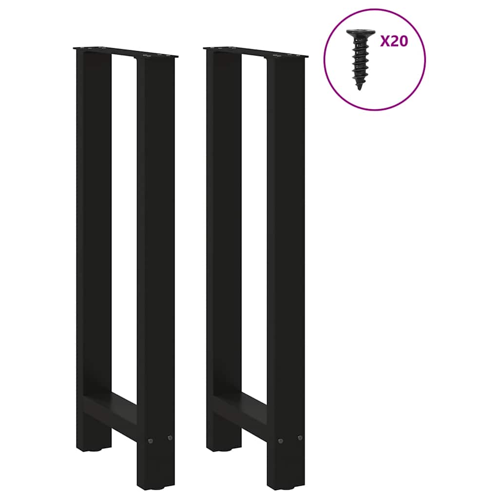 Bartafelpoten 2 st 40x(100-101) cm staal zwart – afbeelding 3