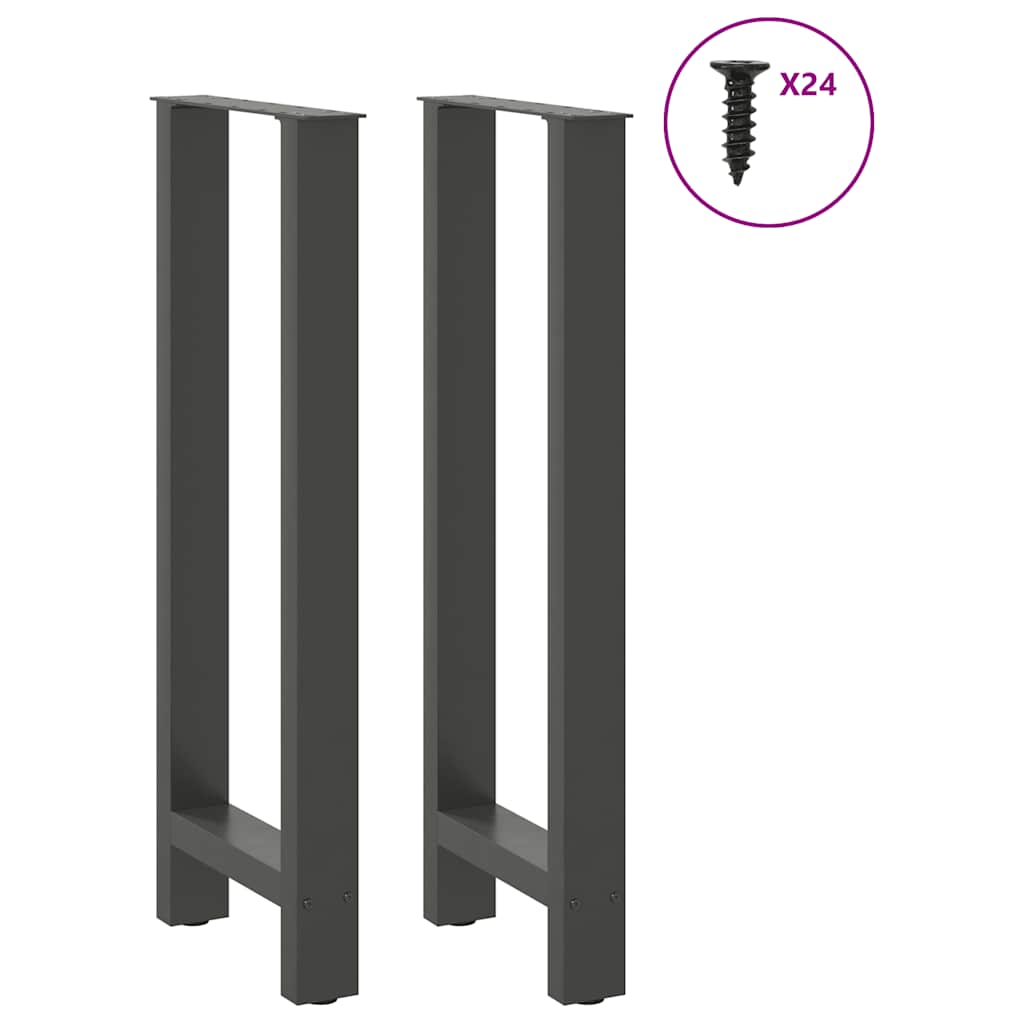 Bartafelpoten 2 st 50x(100-101) cm staal antraciet – afbeelding 3