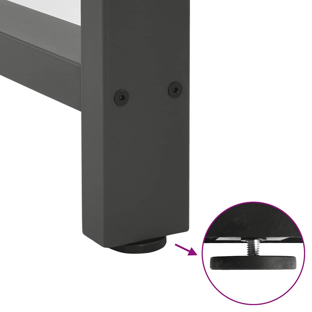 Bartafelpoten 2 st 50x(100-101) cm staal antraciet – afbeelding 9