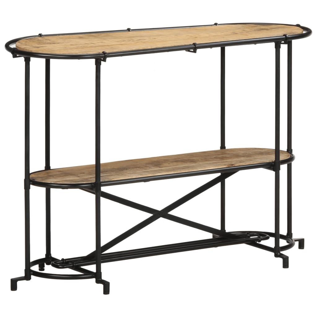Wandtafel 110x42x76 cm massief ruw mangohout – afbeelding 1