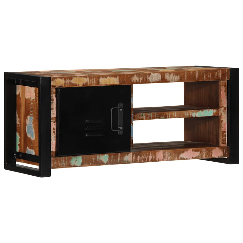 Tv-meubel 80x30x35 cm massief gerecycled hout – afbeelding 1