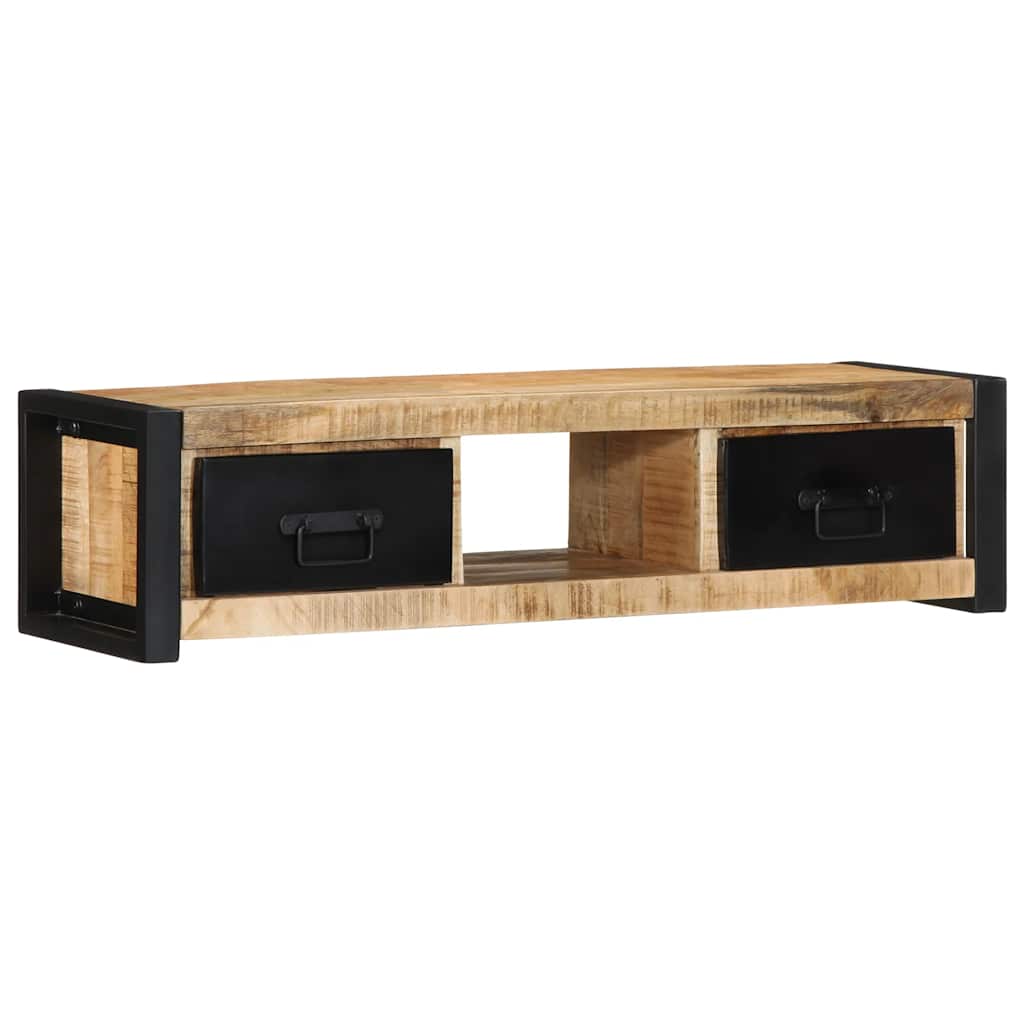 Tv-meubel 100x30x25 cm massief ruw mangohout – afbeelding 5
