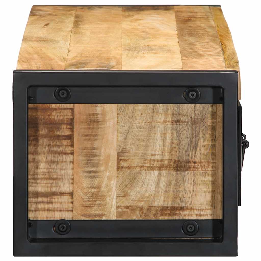 Tv-meubel 100x30x25 cm massief ruw mangohout – afbeelding 6