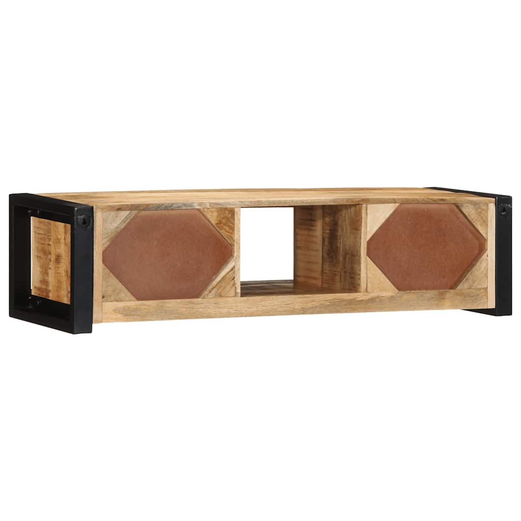 Tv-meubel 100x30x25 cm massief ruw mangohout – afbeelding 7