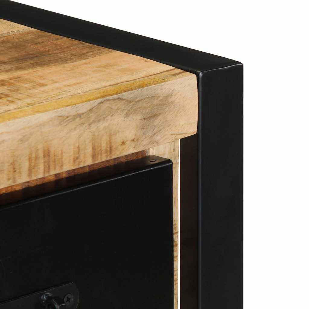 Tv-meubel 100x30x25 cm massief ruw mangohout – afbeelding 8