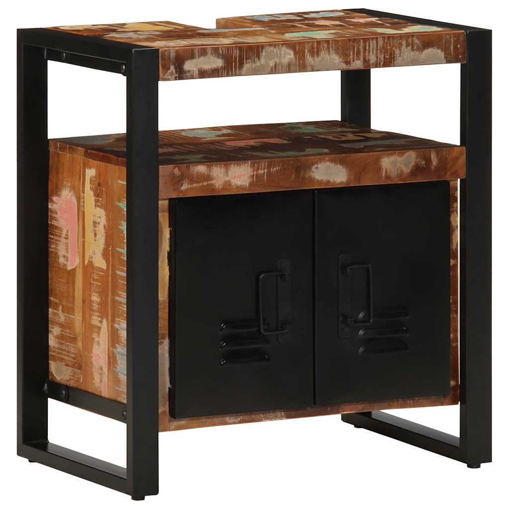 Badkamerkast 38x33x160 cm massief recycled hout