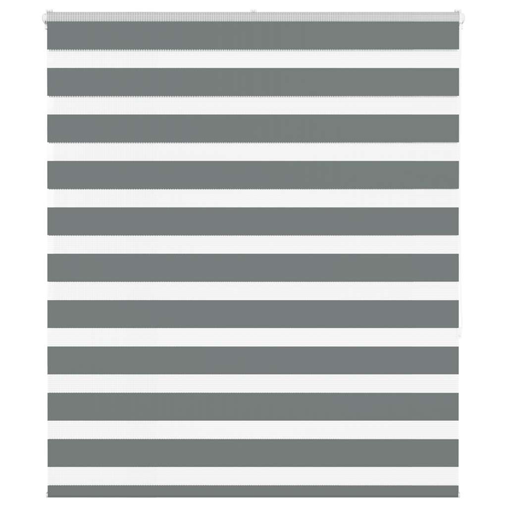 Zebra rolgordijn 125x150 cm stofbreedte 120,9 cm donkergrijs