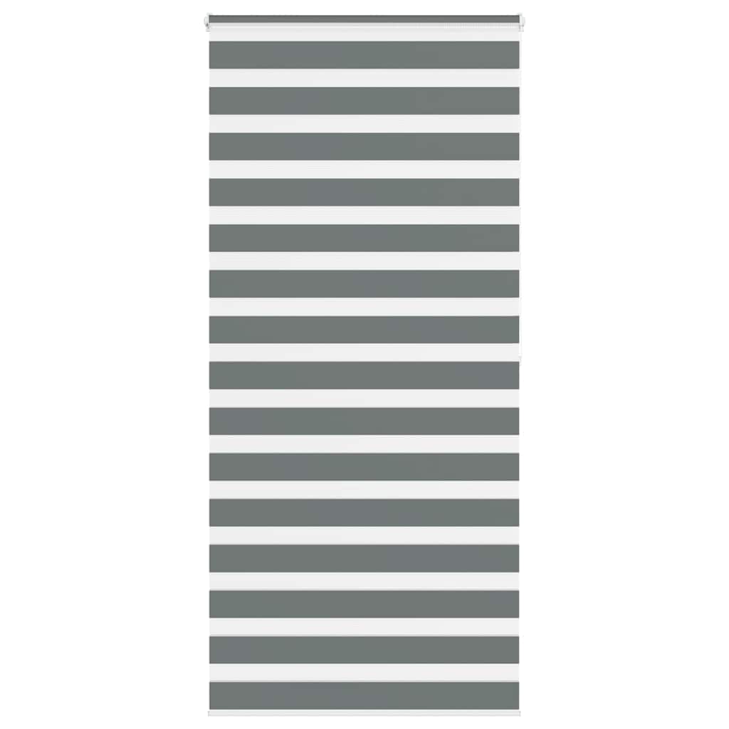 Zebra rolgordijn 110x200 cm stofbreedte 105,9 cm donkergrijs