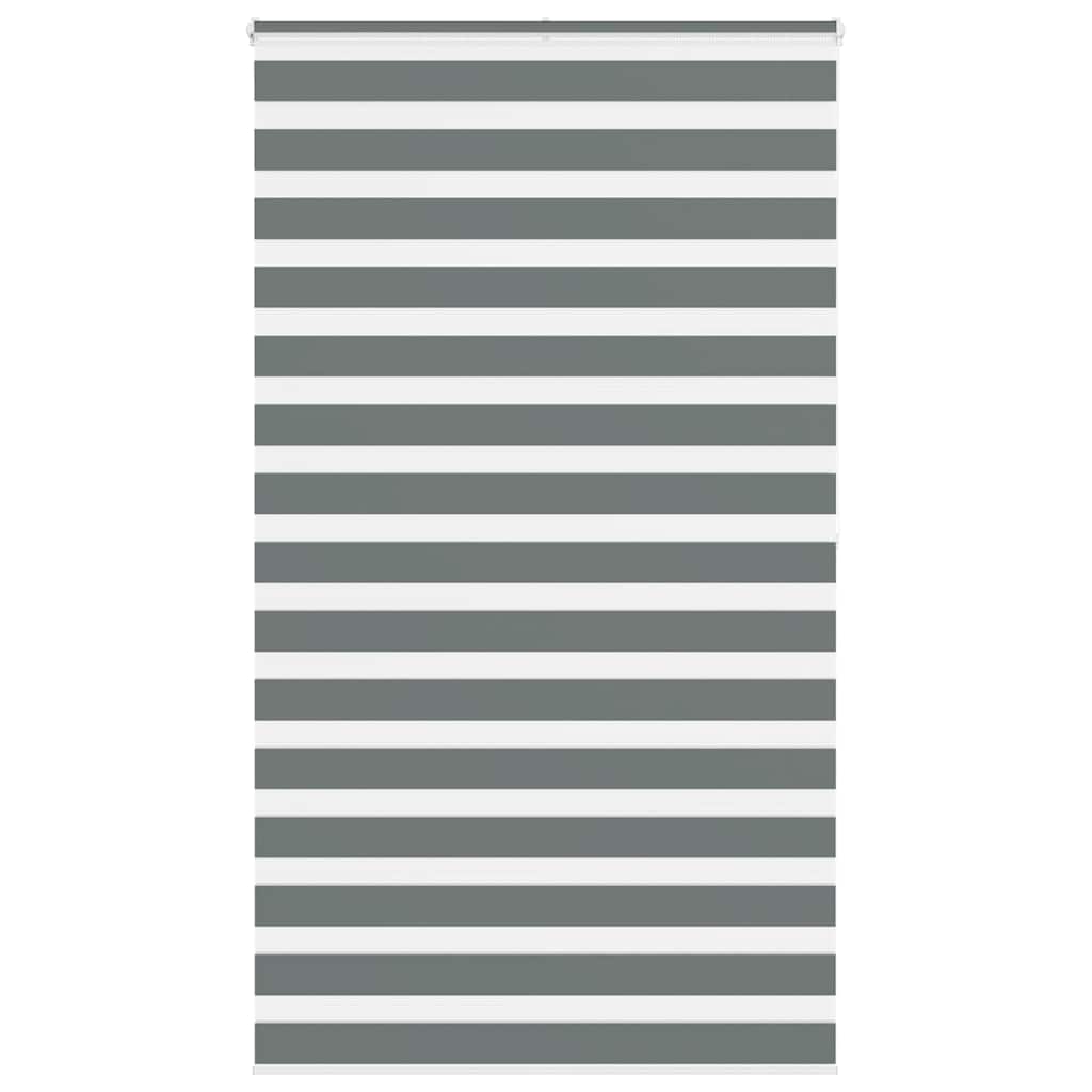 Zebra rolgordijn 125x200 cm stofbreedte 120,9 cm donkergrijs