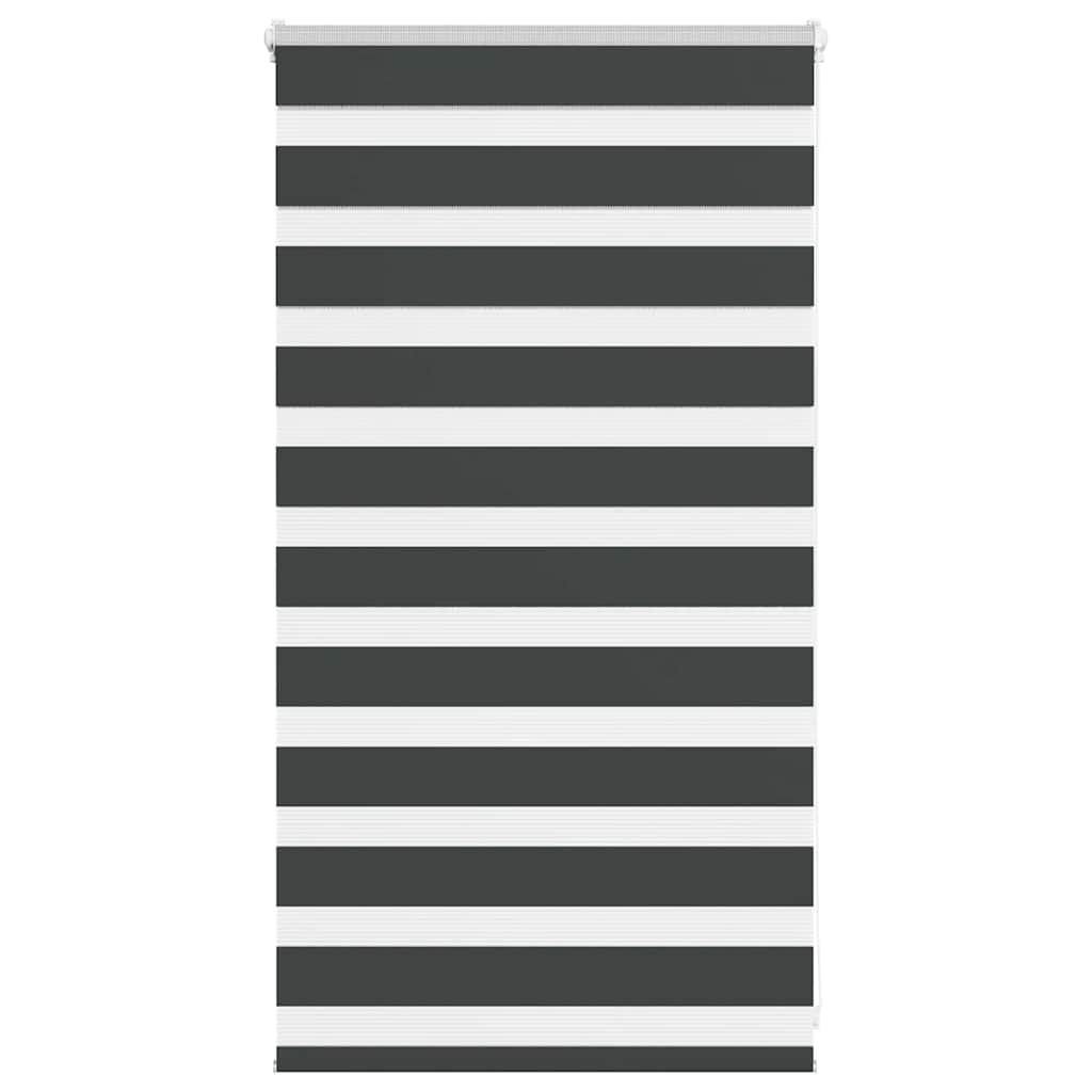 Zebra rolgordijn 90x100 cm stofbreedte 85,9 cm zwart