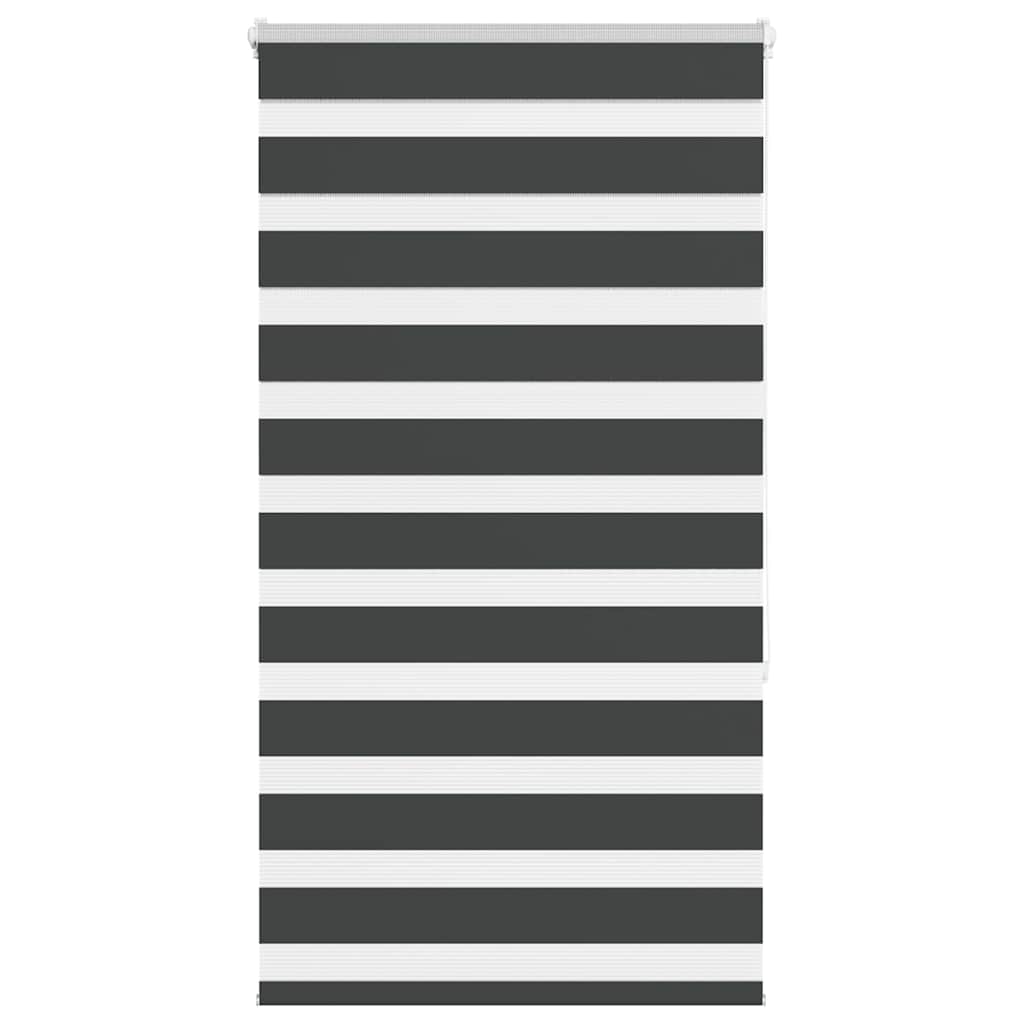 Zebra rolgordijn 90x150 cm stofbreedte 85,9 cm zwart