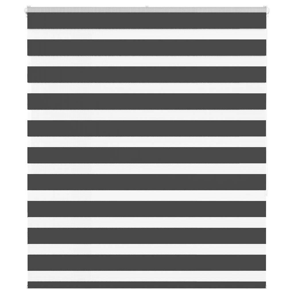 Zebra rolgordijn 130x150 cm stofbreedte 125,9 cm zwart – afbeelding 1