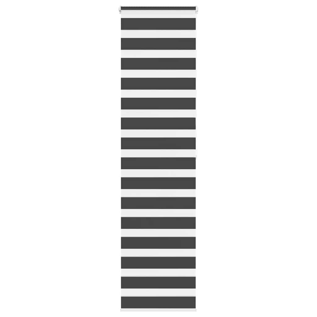Zebra rolgordijn 55x200 cm stofbreedte 50,9 cm zwart