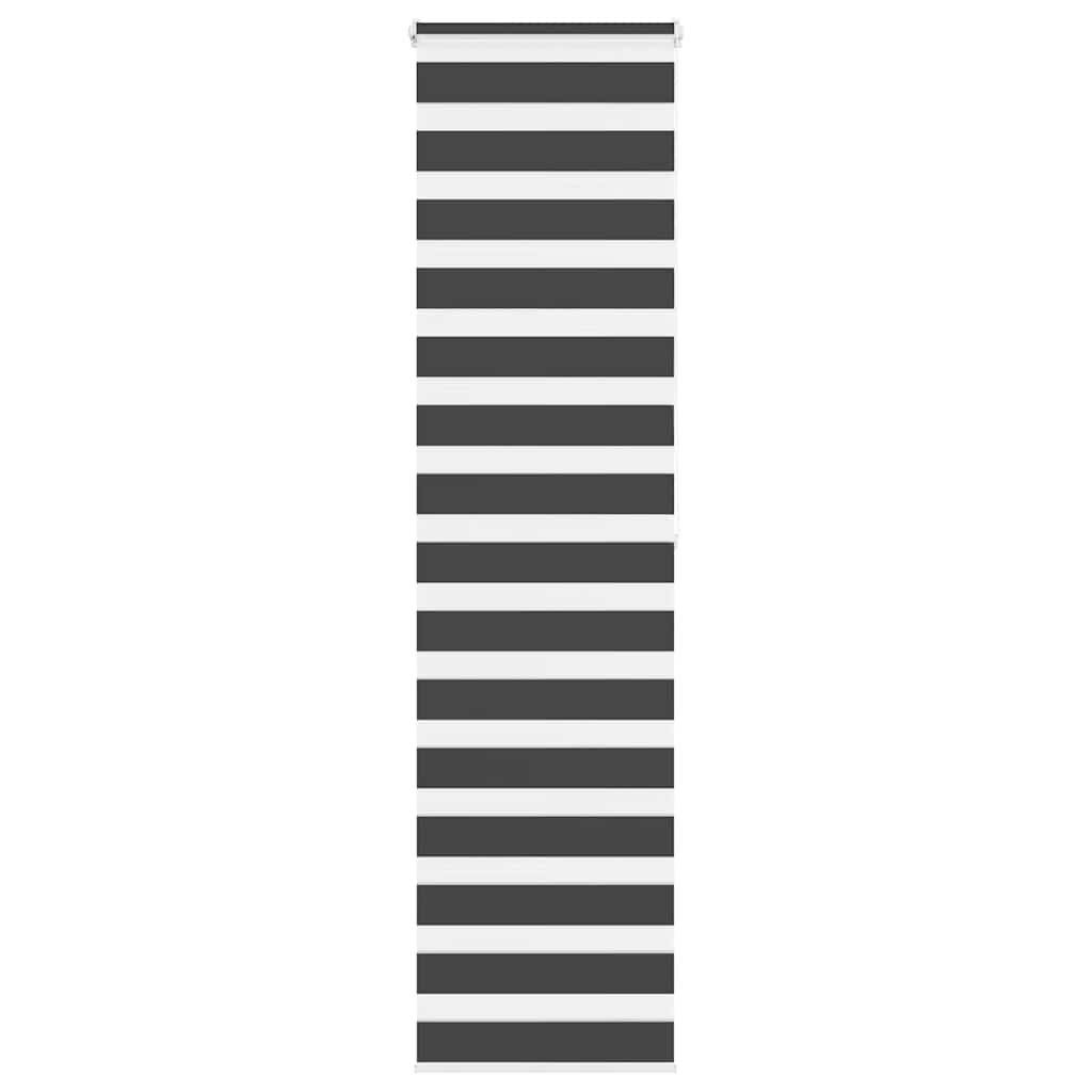 Zebra rolgordijn 65x200 cm stofbreedte 60,9 cm zwart