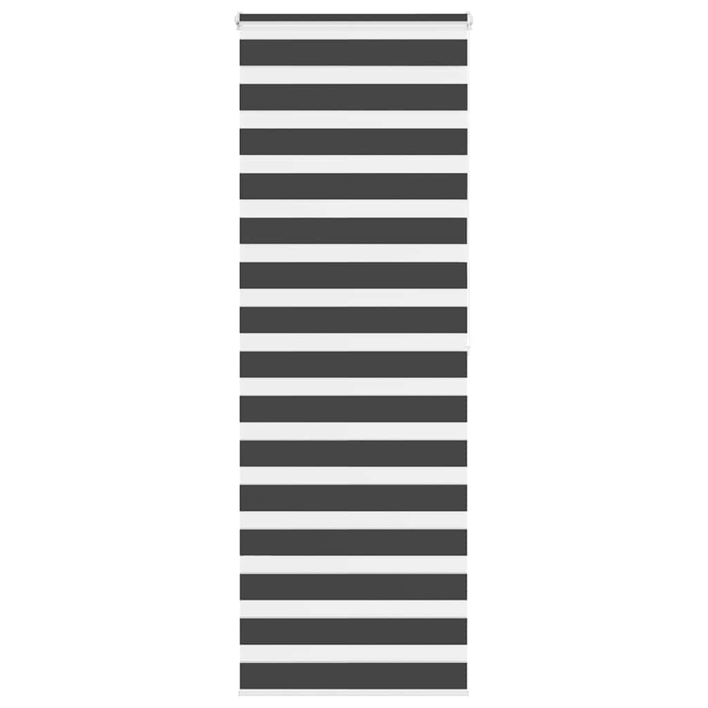 Zebra rolgordijn 85x200 cm stofbreedte 80,9 cm zwart