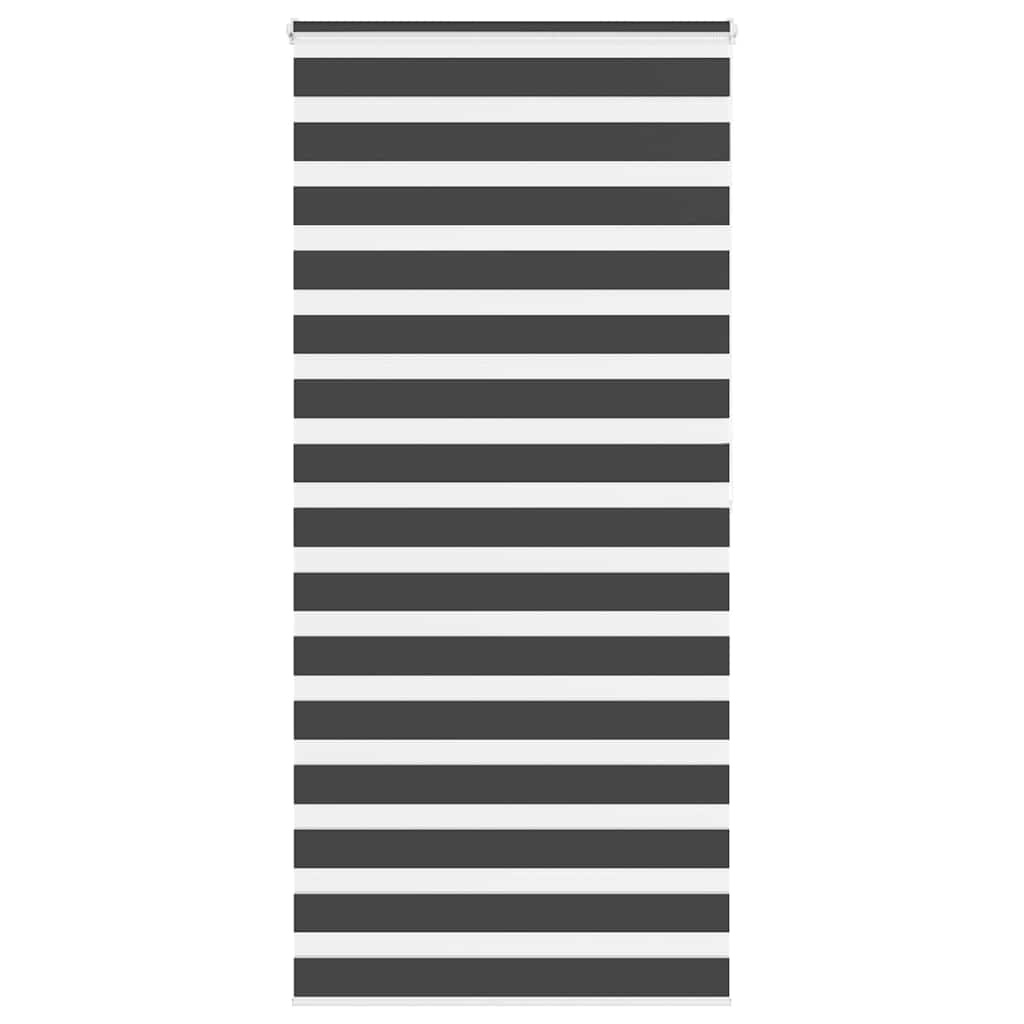 Zebra rolgordijn 95x200 cm stofbreedte 90,9 cm zwart