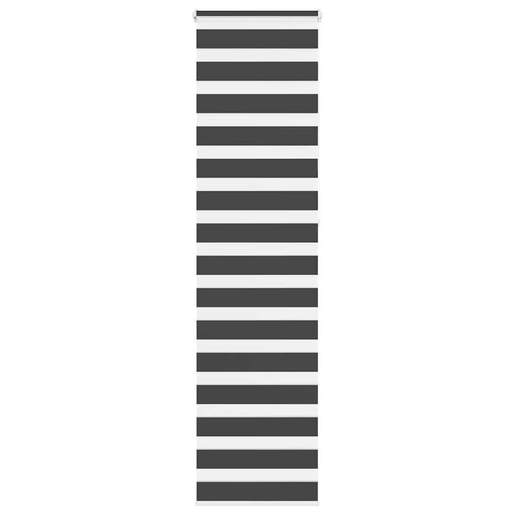 Zebra rolgordijn 60x230 cm stofbreedte zwart 55,9 cm