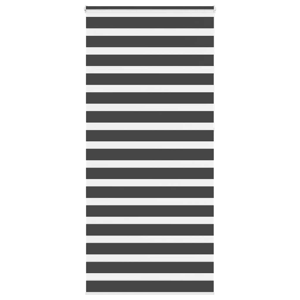 Zebra rolgordijn 95x230 cm stofbreedte 90,9 cm zwart