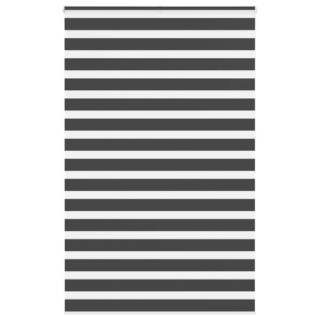 Zebra rolgordijn 145x230 cm stofbreedte 140,9 cm zwart