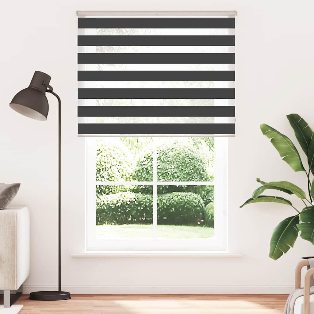 Zebra rolgordijn 150x230 cm stofbreedte 145,9 cm zwart – afbeelding 2