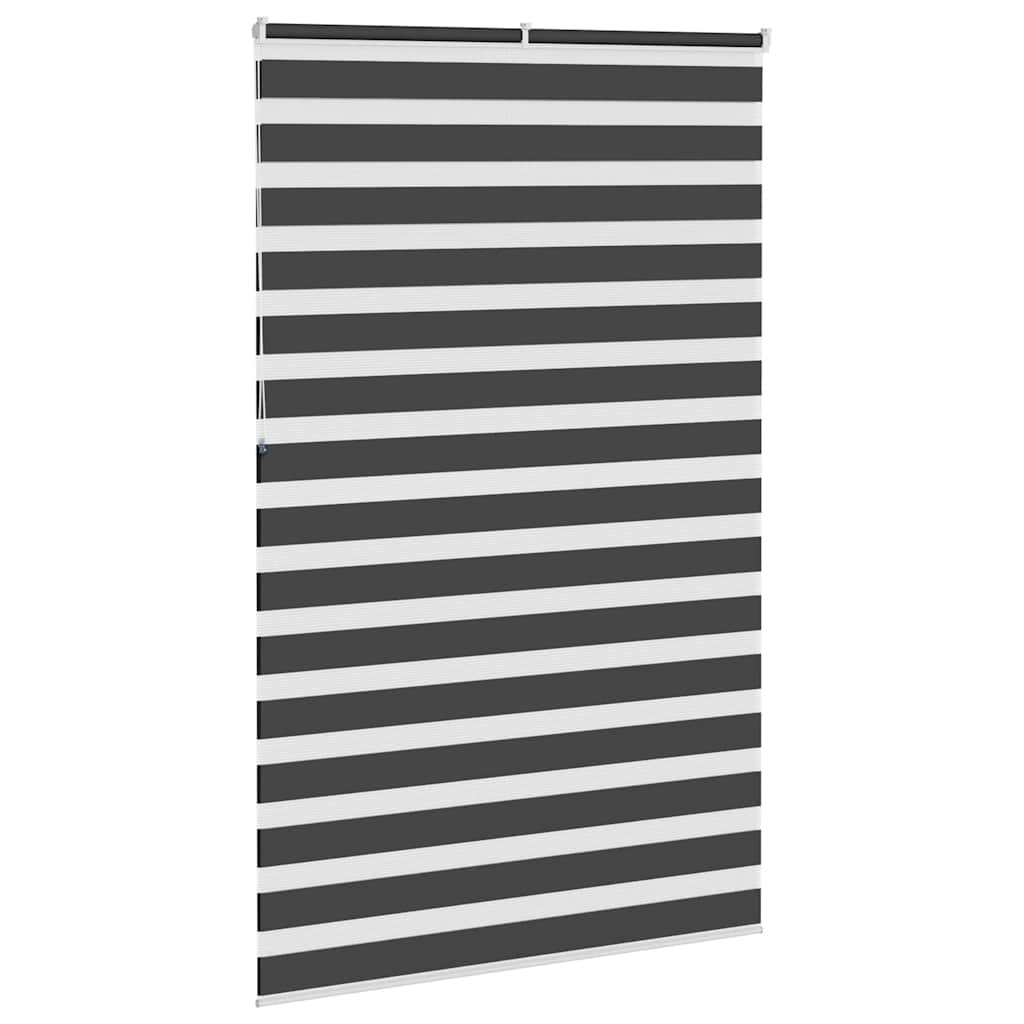 Zebra rolgordijn 150x230 cm stofbreedte 145,9 cm zwart – afbeelding 4