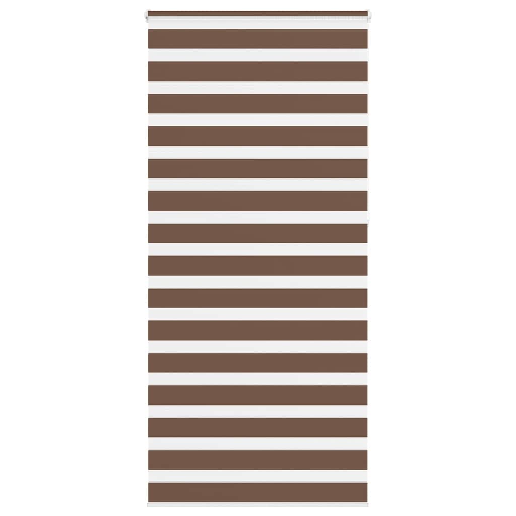 Zebra rolgordijn 95x230 cm stofbreedte 90,9 cm polyester bruin – afbeelding 1
