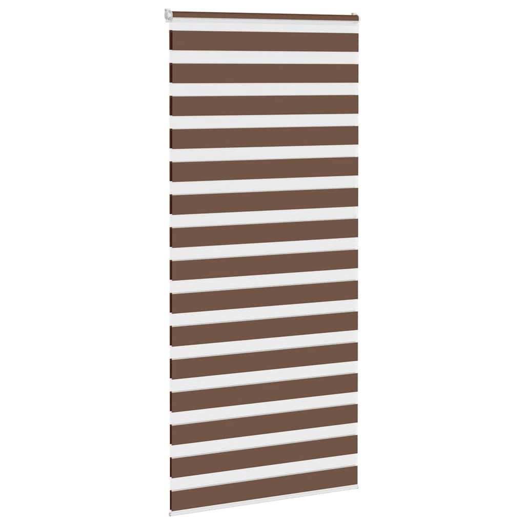 Zebra rolgordijn 95x230 cm stofbreedte 90,9 cm polyester bruin – afbeelding 3